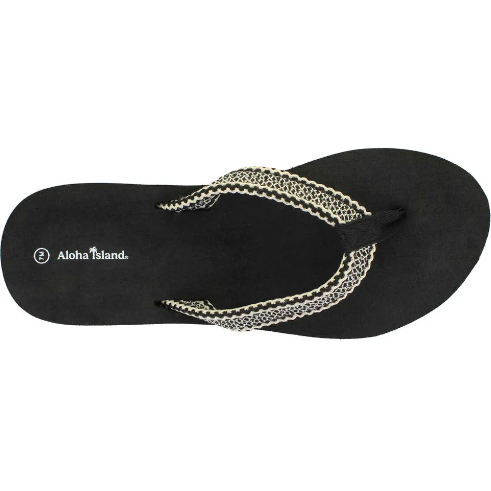 Aloha Island Edisto Woven Thong Sandal