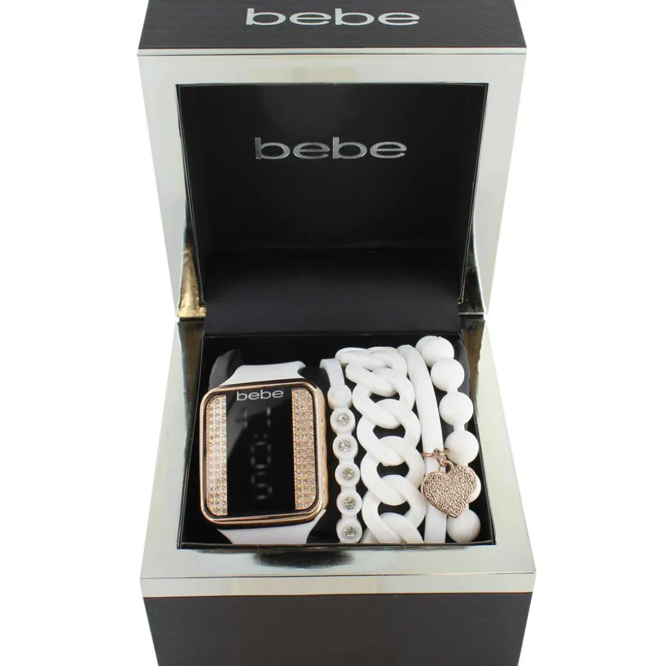 bebe Digital Touch Watch With Stackable Bracelets