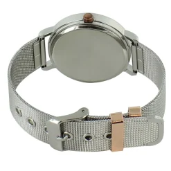 bebe Faux-Diamond Watch With Metal Mesh Band