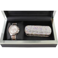 bebe Watch And Cocktail Clutch Set