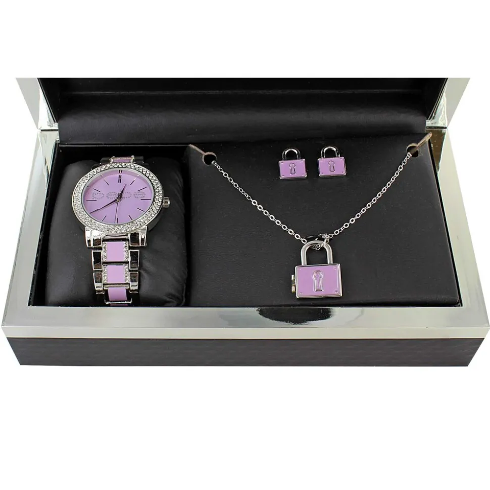 bebe Watch And Padlock Jewelry Set