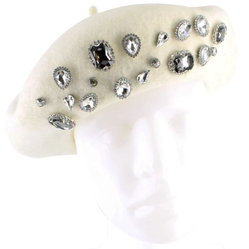 Couture Gems Faux-Jewel Beret