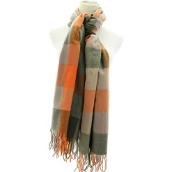 Couture Gems Plaid Oblong Scarf & Knit Hat Set