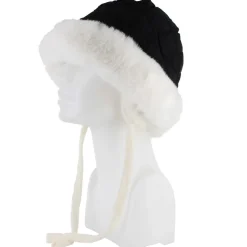 Couture Gems Quilted Bucket Hat With Faux-Fur