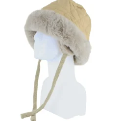 Couture Gems Quilted Bucket Hat With Faux-Fur
