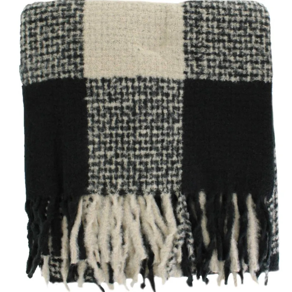 Couture Gems Soft Oblong Bold-Plaid Scarf