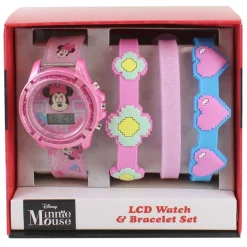 Disney Minnie Mouse Flashing Watch And Bracelets