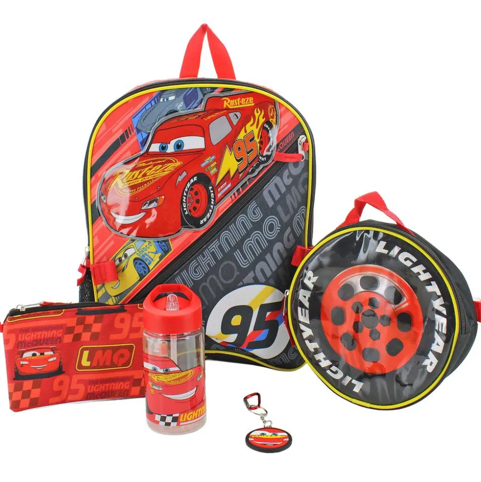 Disney Pixar Cars 5-Piece Backpack Set