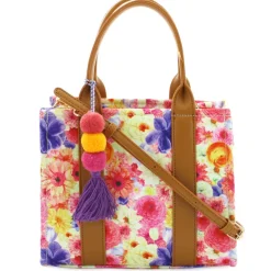 Emperia Floral Tote With Faux-Leather Trim