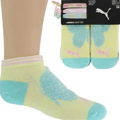 Girls' PUMA Low-Cut 6-Pair Pack With 3 Hair Ties