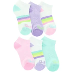 Girls' Skechers Stripe Low-Cut 6-Pair Pack