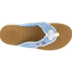 HEYDUDE Tide Flip Denim Stars