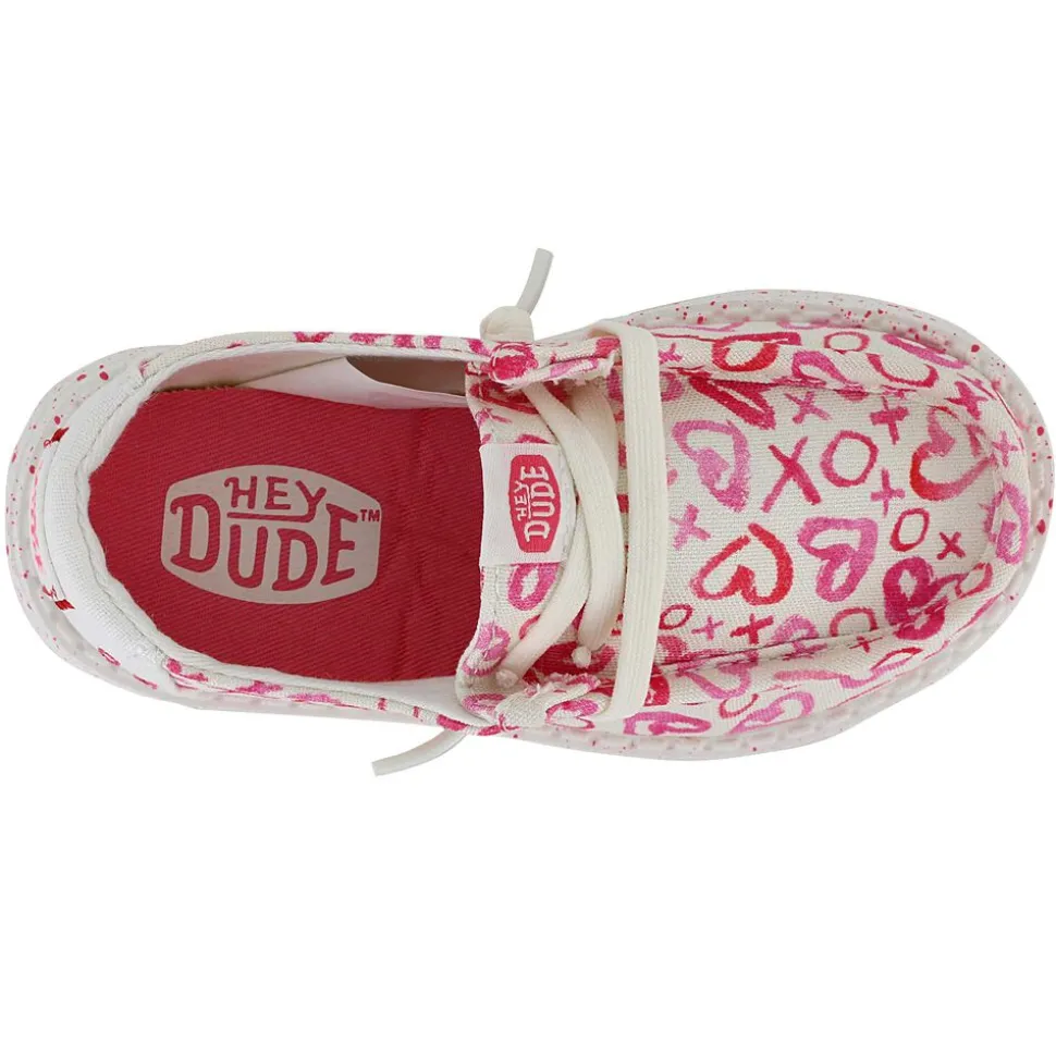 HEYDUDE Wendy Toddler Watercolor Hearts