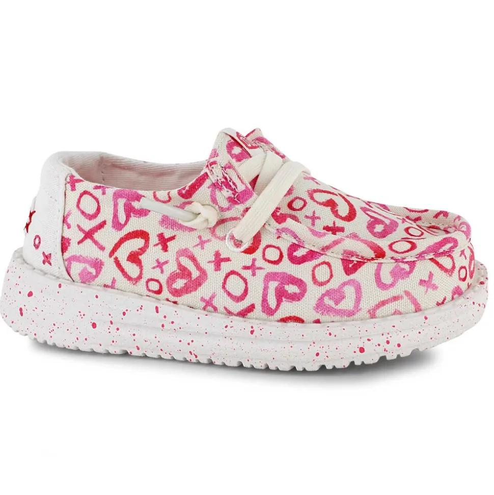 HEYDUDE Wendy Toddler Watercolor Hearts