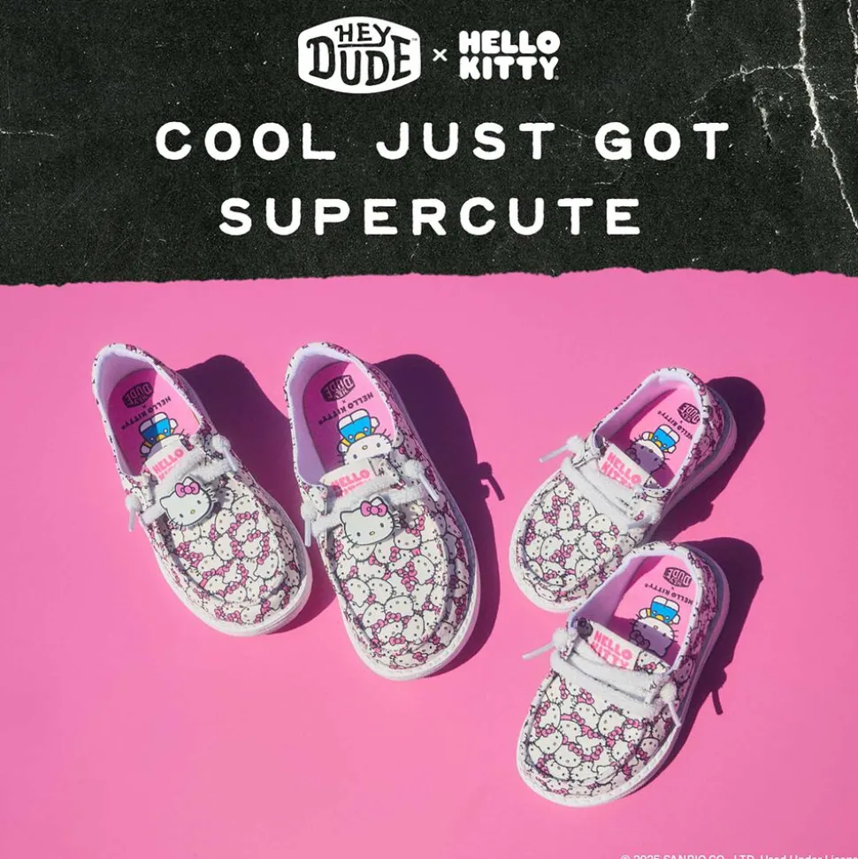 HEYDUDE Wendy Youth Hello Kitty Takeover