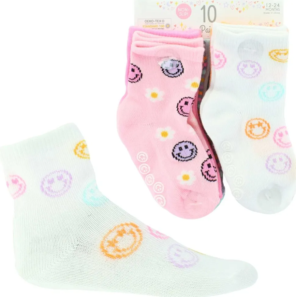 Infants' Capelli Emoji Smiley Gripper 10 For $10