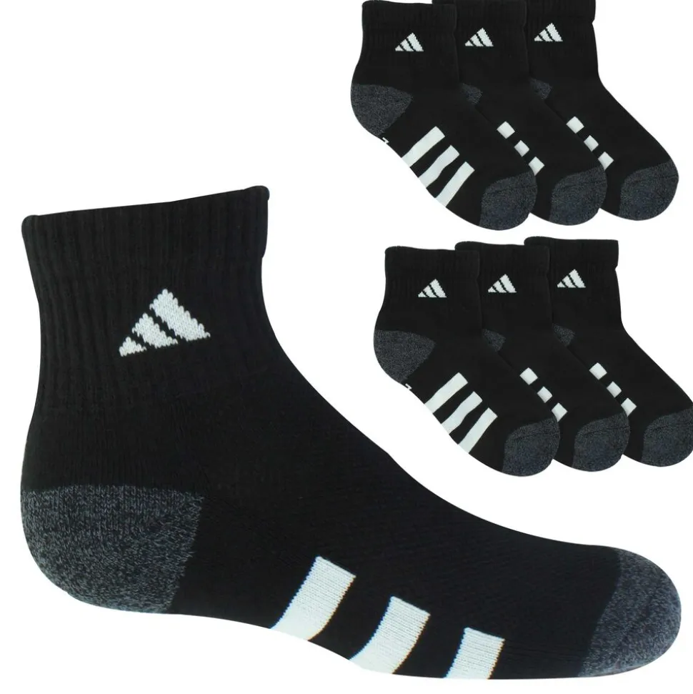 Kids' adidas Cushioned Quarter 6-Pair Pack