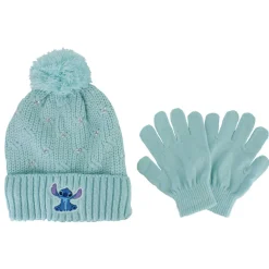 Kids' Disney Stitch Cable Knit Hat And Glove Set