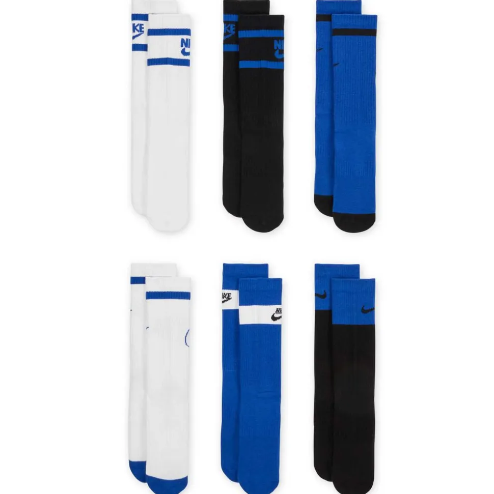 Kids' Nike Cushioned Crew SIZE 5Y-7Y 6-PAIR PACK
