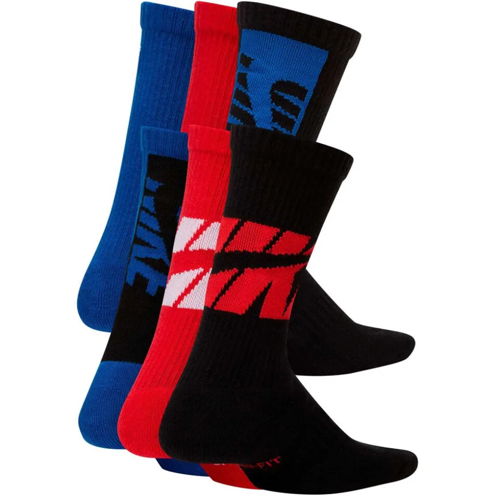 Kids' Nike Everyday Cushioned Crew 6-Pair Pack