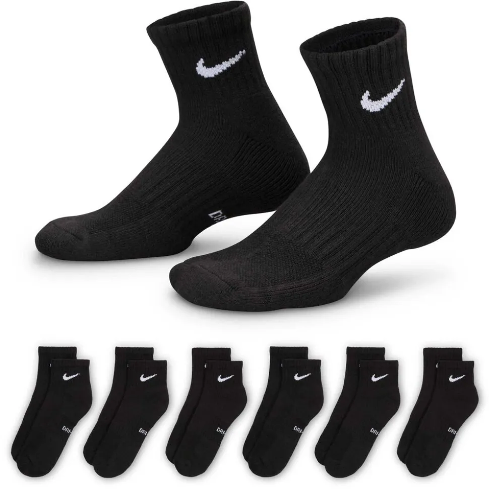 Kids' Nike Everyday Cushioned Ankle 6-Pair Pack