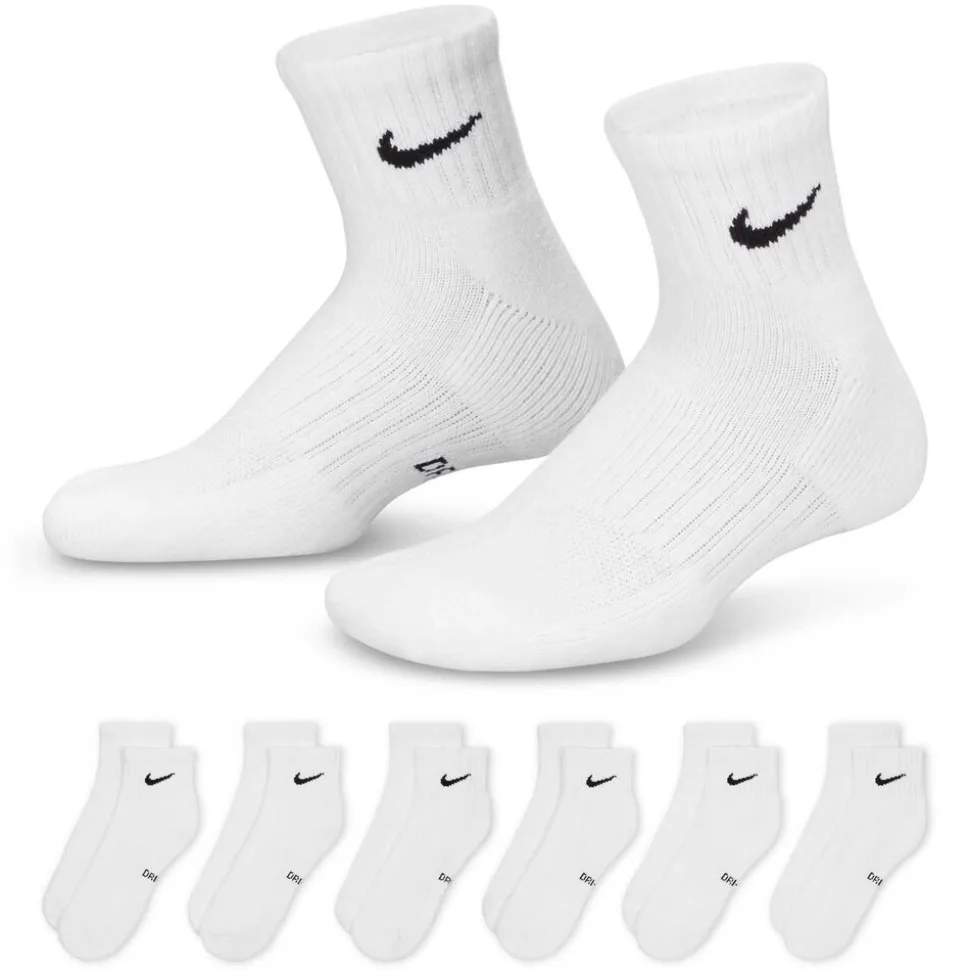 Kids' Nike Everyday Cushioned Ankle 6-Pair Pack