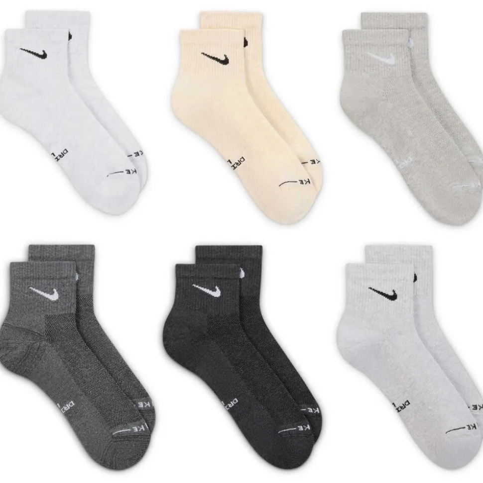 Kids' Nike Everyday Elevated Ankle 6-Pair Pack
