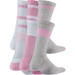 Kids' Nike Everyday Logo Stripe Crew 6-Pair Pack