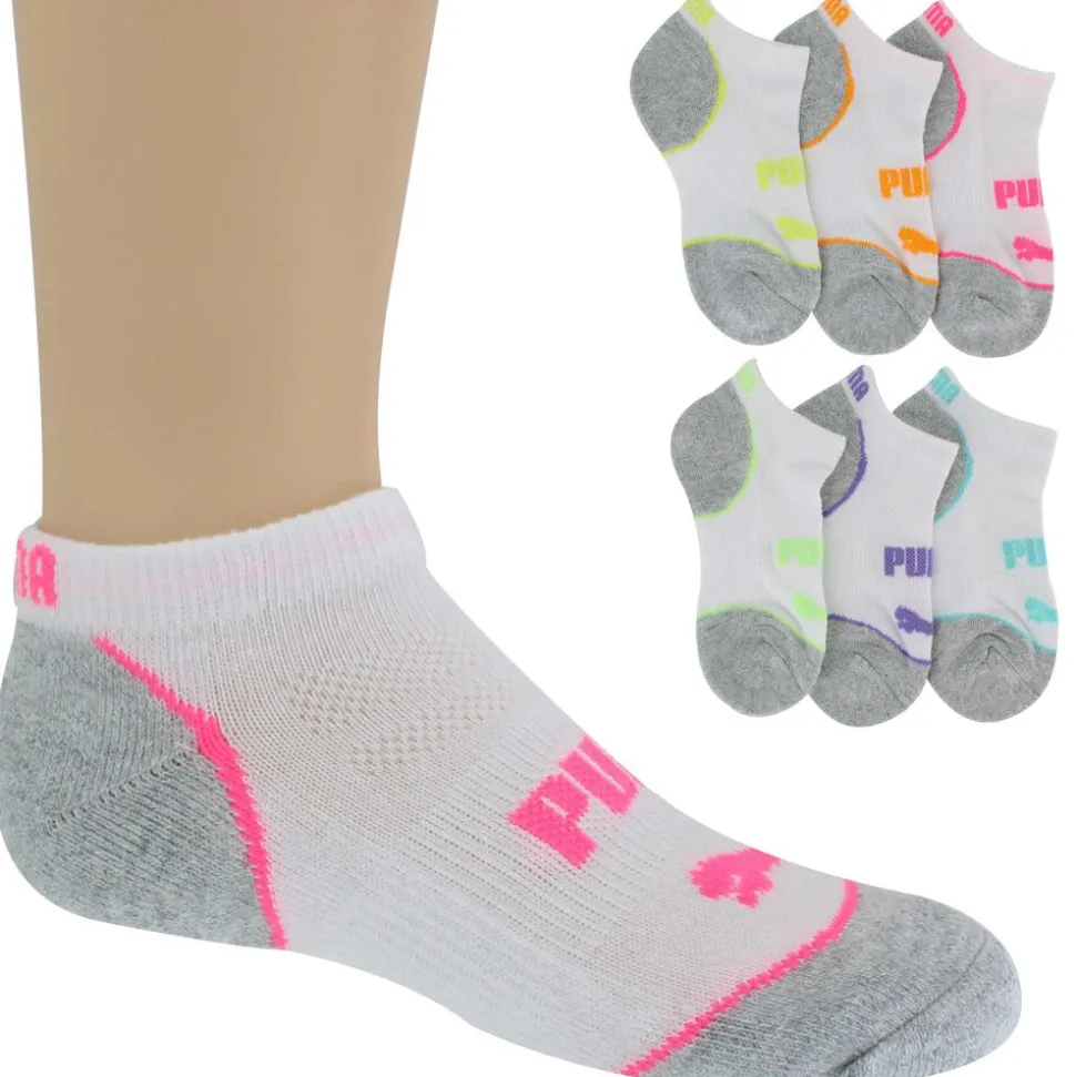 Kids' PUMA Cushioned Low-Cut 6-Pair Pack