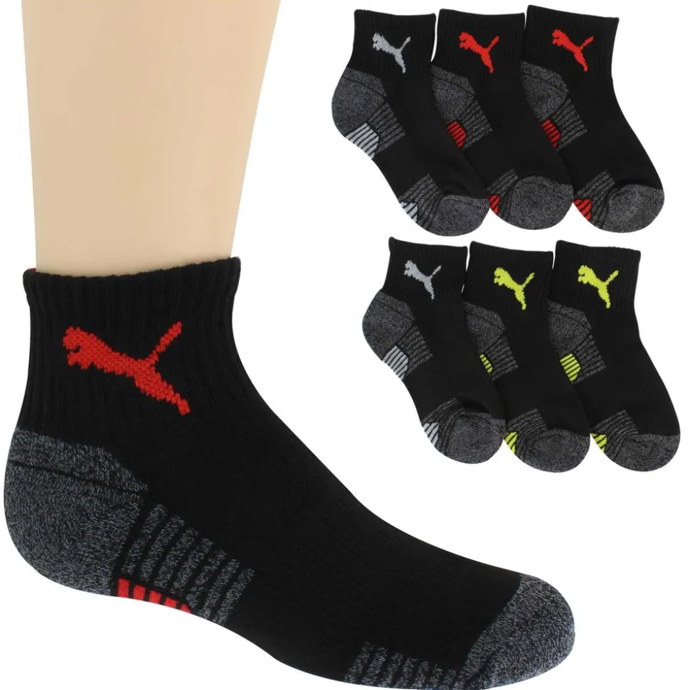 Kids' PUMA Premium Quarter Crew Sock 6-Pair Pack