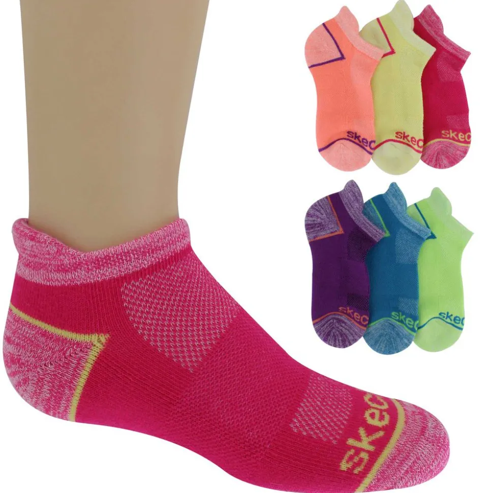 Kids' Skechers Low-Cut With Padded Tab 6-Pair Pack