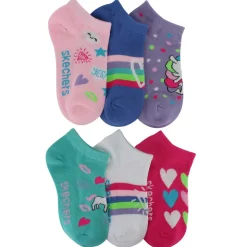Kids' Skechers Unicorn Low-Cut 6-Pair Pack