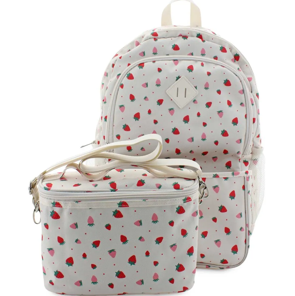 Madden Girl Strawberry Backpack With Lunch Tote
