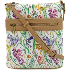Marbella Carina North/South Floral-Print Crossbody
