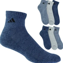 Men's adidas Marled Cushioned Quarter 6-Pair Pack