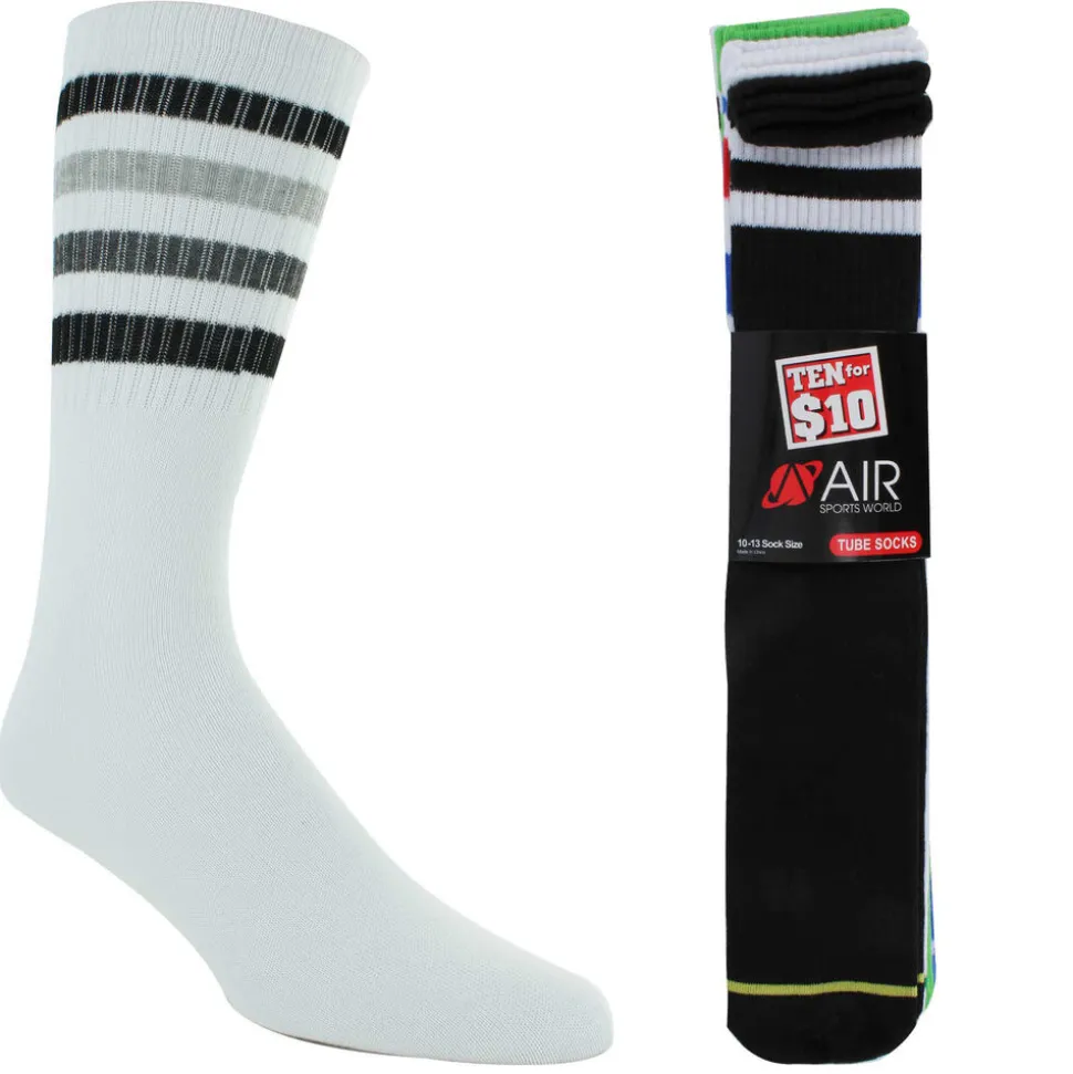 Men's Air Sports World Tube Sock 10 For $10