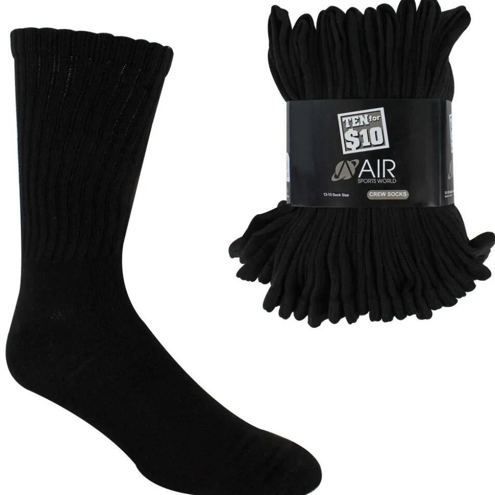 Men's Air Sports World XL Crew 10 For $10