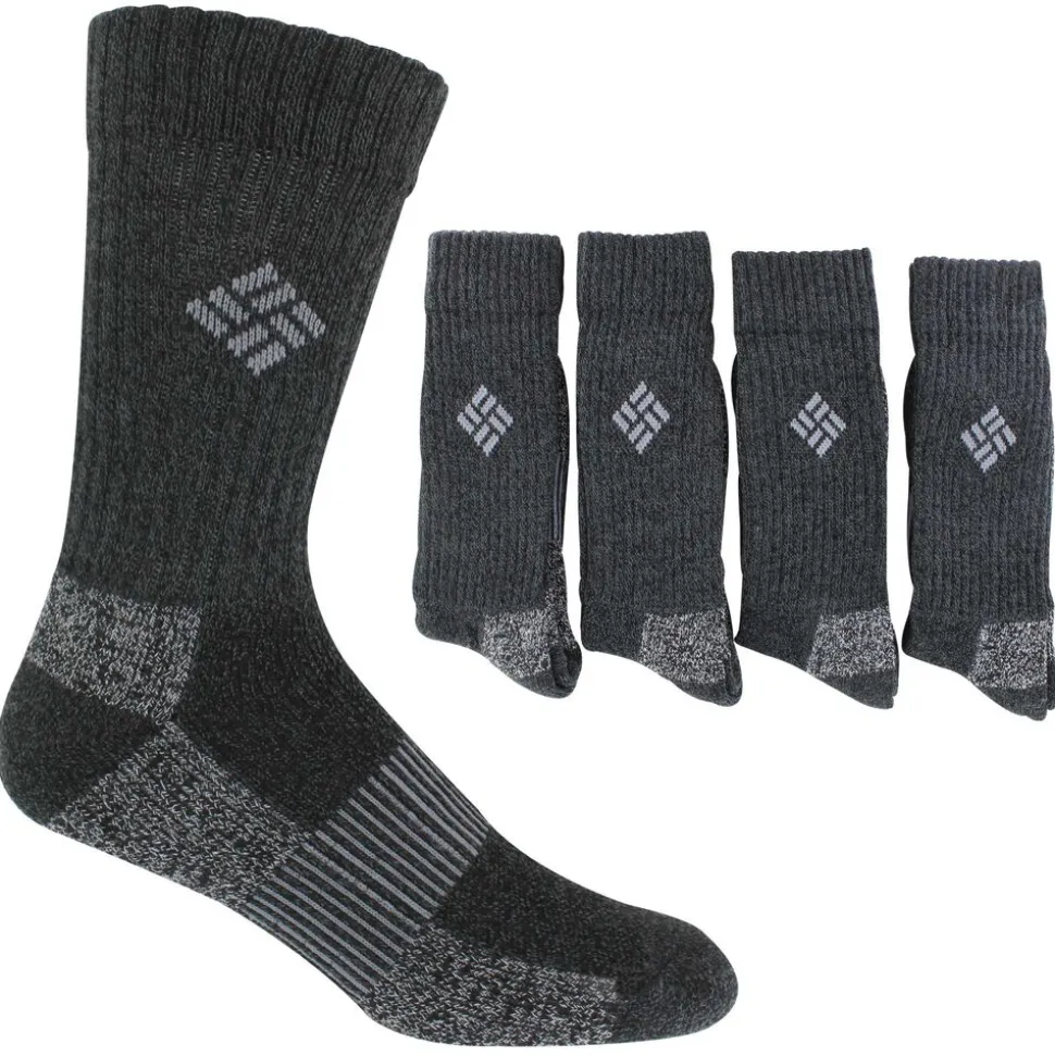 Men's Columbia Solid Crew 4-Pair Pack