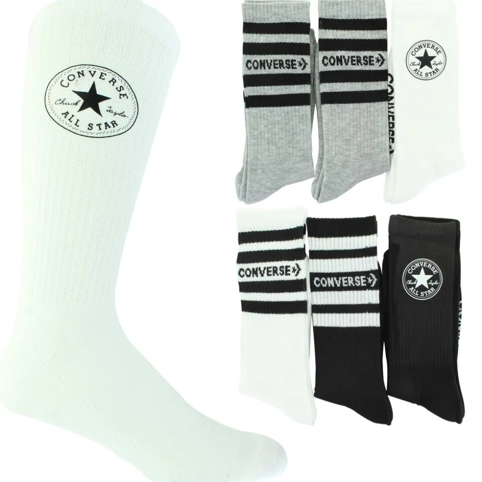 Men's Converse Half-Cushion Logo Crew 6-Pair Pack