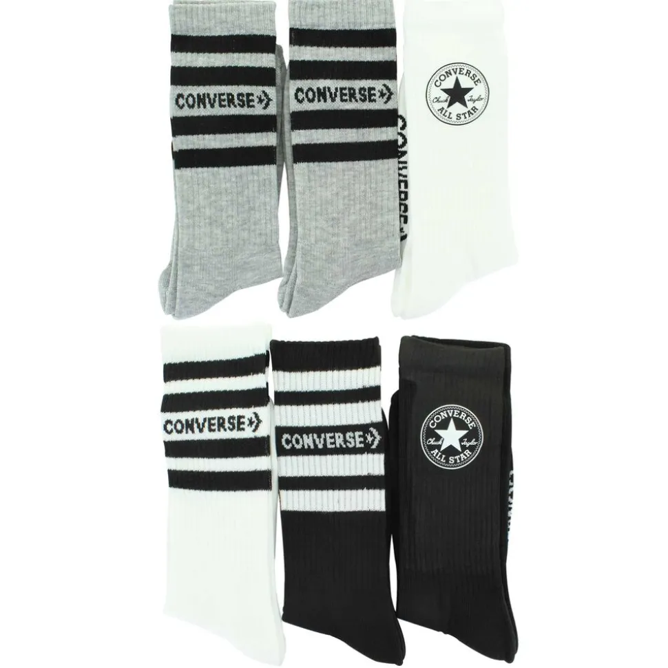 Men's Converse Half-Cushion Logo Crew 6-Pair Pack