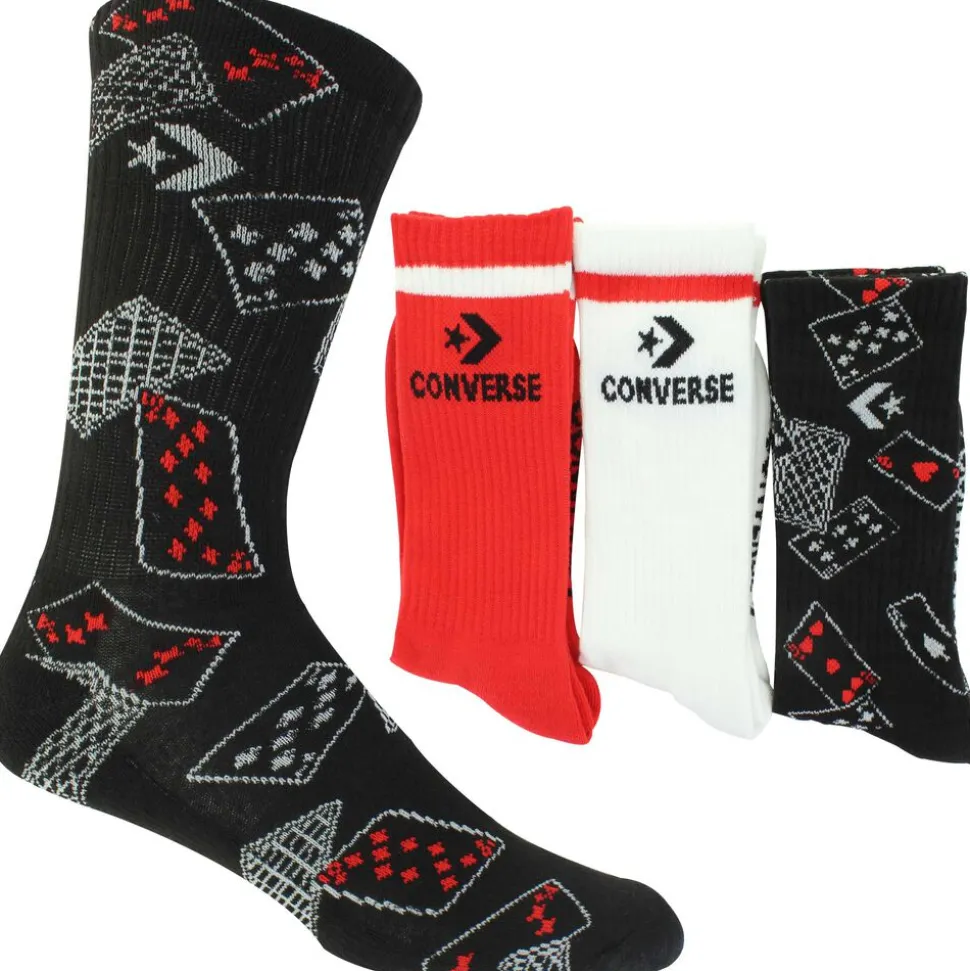 Men's Converse Playing Cards Crew 3-Pair Pack