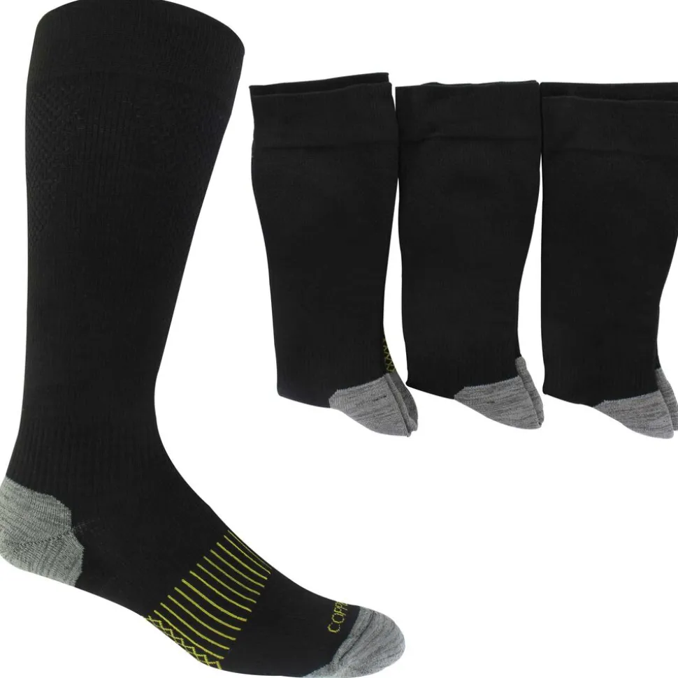 Men's Copper Fit Crew Compression Socks 3 Pairs
