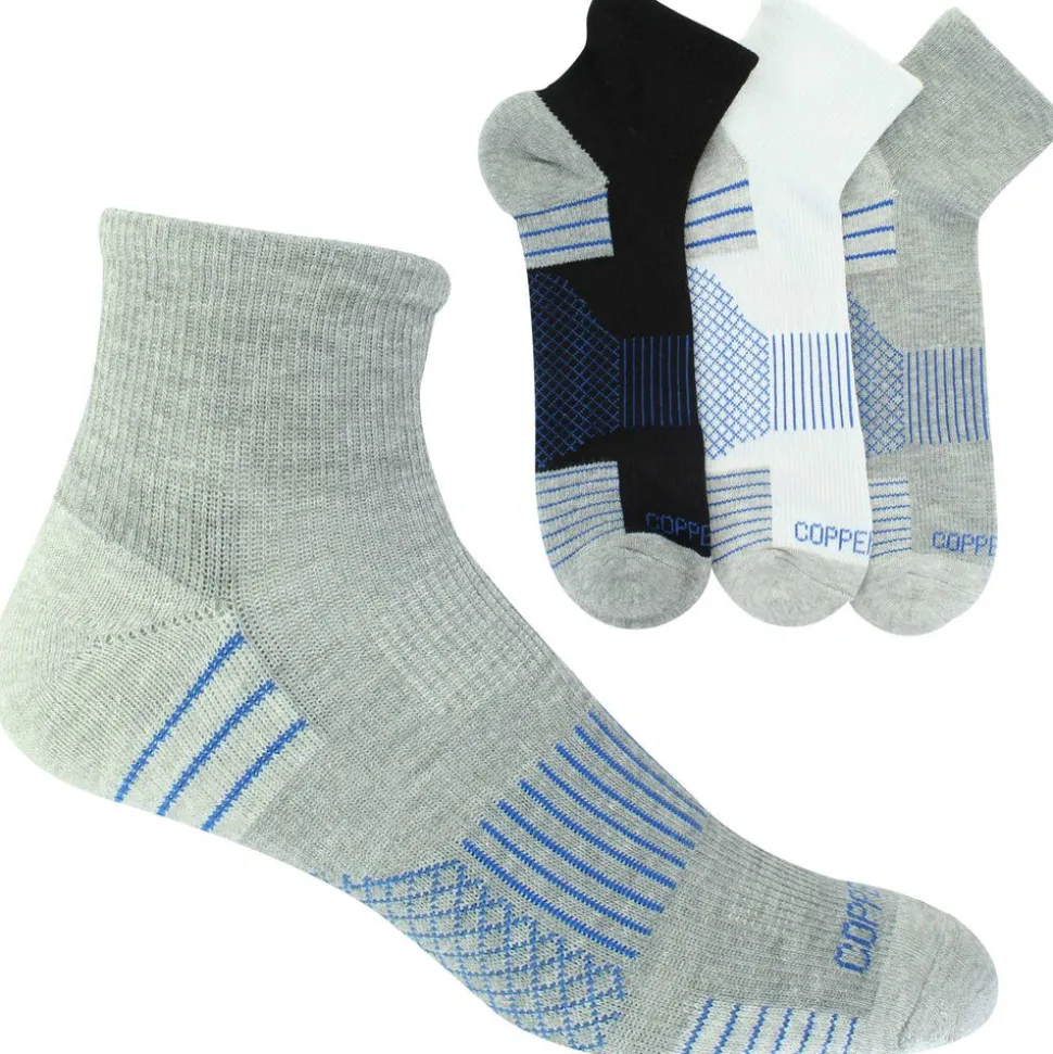 Men's Copper Fit Quarter Crew 3-Pair Pack
