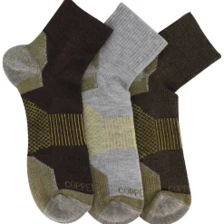 Men's Copper Fit Quarter Crew Work Socks 3 Pairs