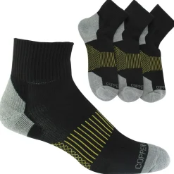 Men's Copper Fit Quarter Crew Work Socks 3 Pairs