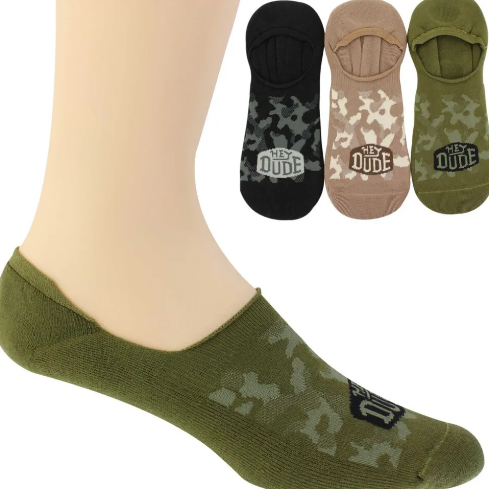 Men's HEYDUDE Camouflage No-Show 3-Pair Pack