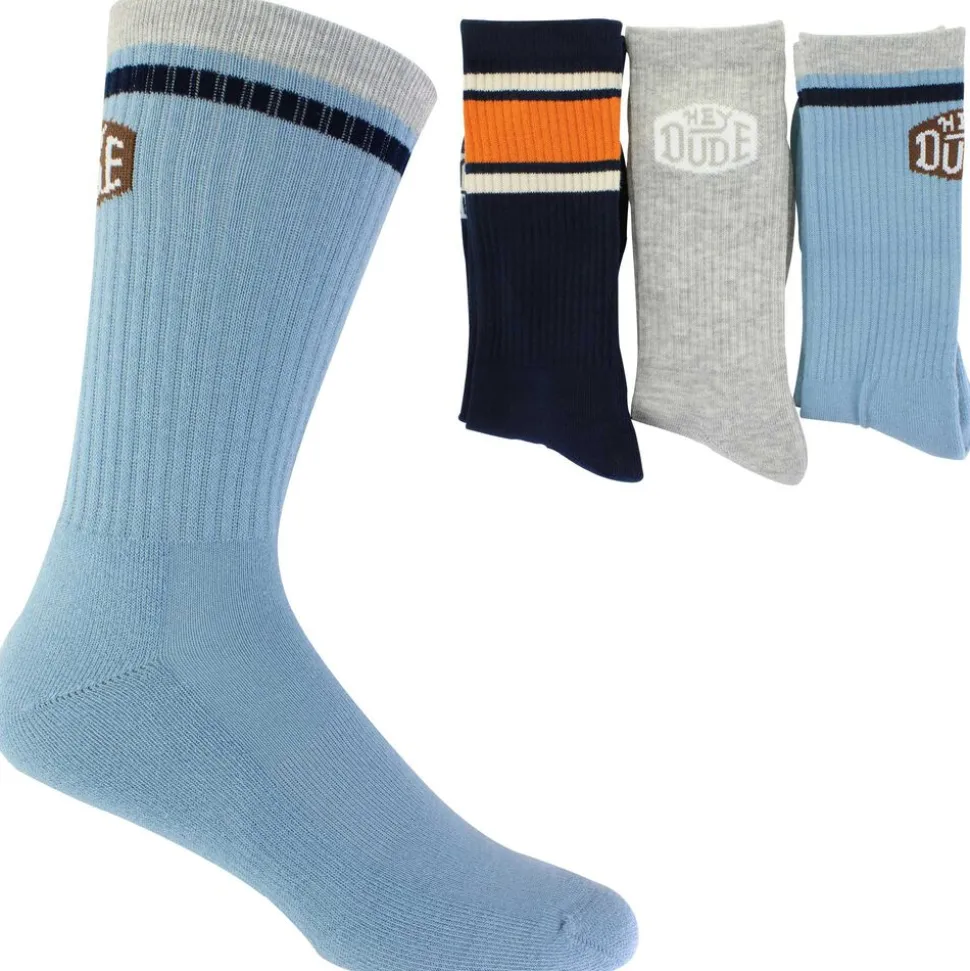 Men's HEYDUDE Striped Crew 3-Pair Pack
