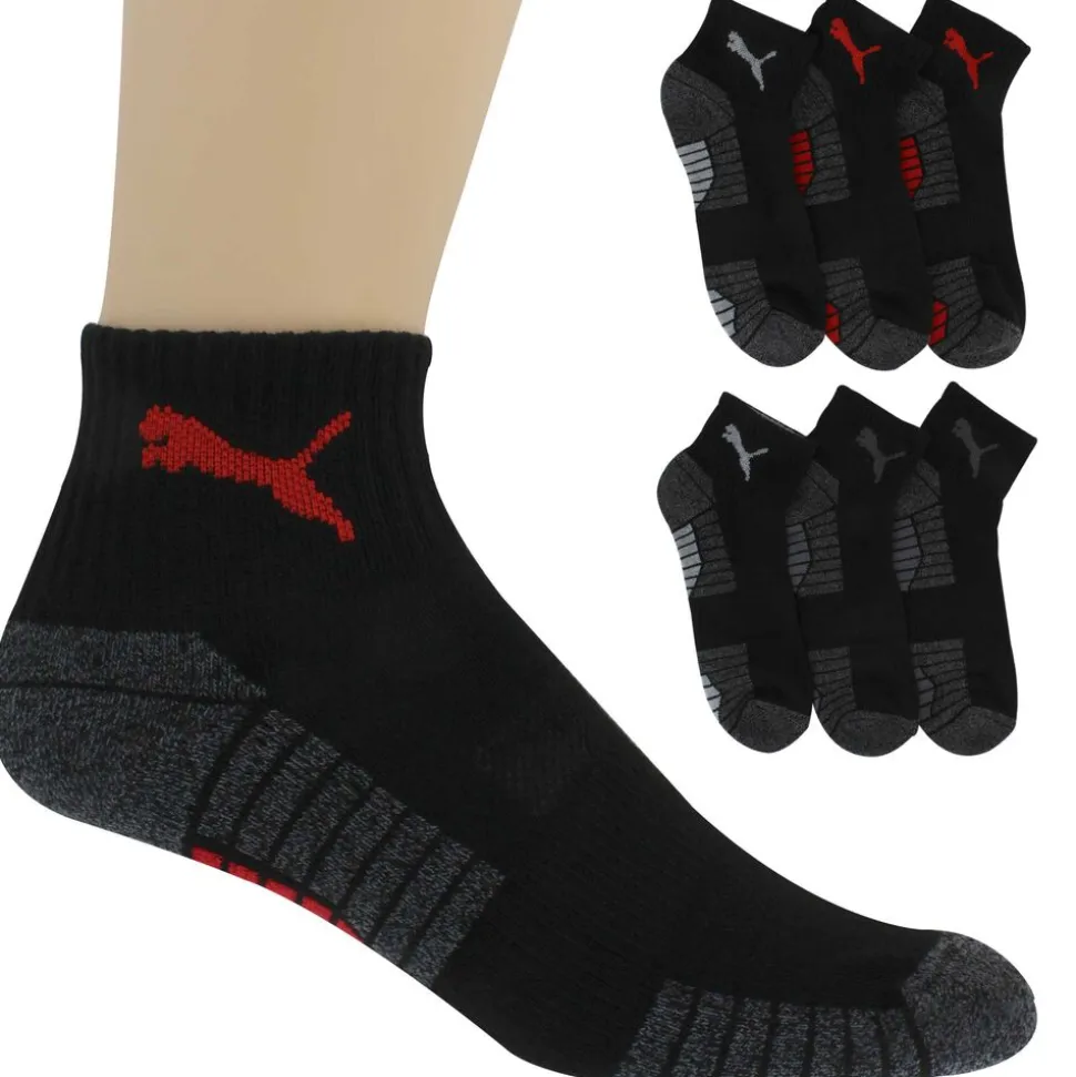 Men's PUMA Premium Quarter Crew Sock 6-Pair Pack