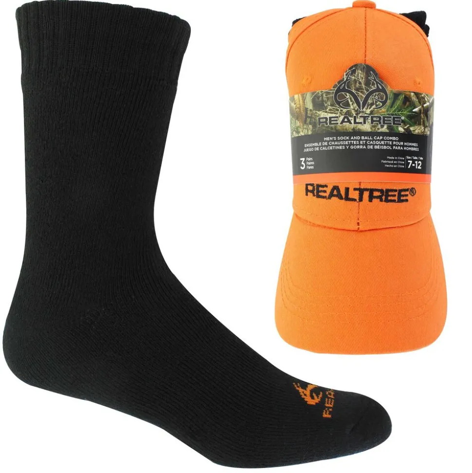 Men's Realtree Sock and Cap Combo 3-Pair Pack