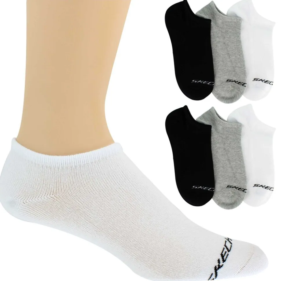 Men's Skechers Basic No-Show 6-Pair Pack